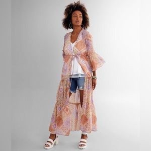 Daytrip Medallion Chiffon Duster Kimono